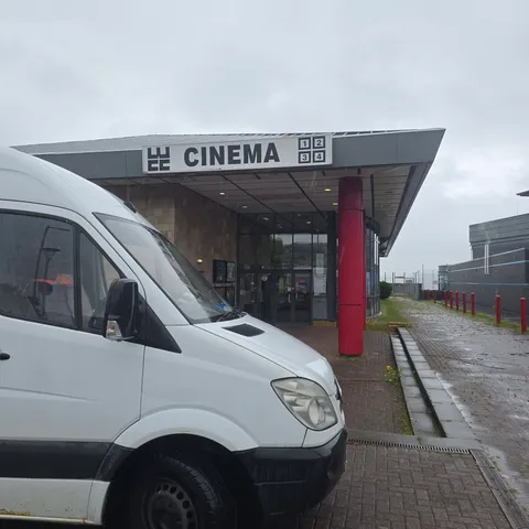 Tam-Jet jetting van outside a Greenock cinema for a commercial drainage call-out